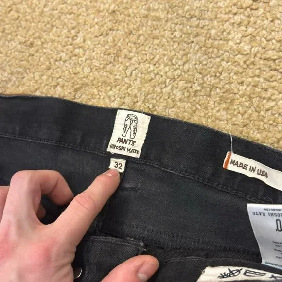 Unbranded Men's Black and Navy Jeans - Picture 6 of 7